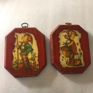 Vintage of summer time children wooden Red plague2